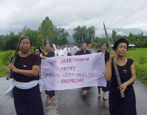 Every family in
Manipur has
a tale to tell
about a relative
or friend being
harassed,
tortured,
maimed,
killed, raped by
security forces
